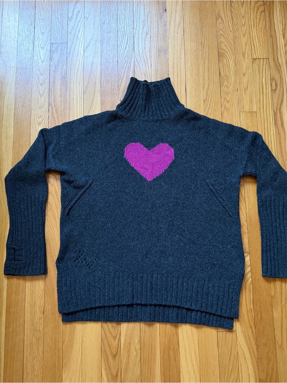 NWOT Zadig & Voltaire Alma We Heart Turtleneck Merino Wool Sweater - Picture 7 of 9